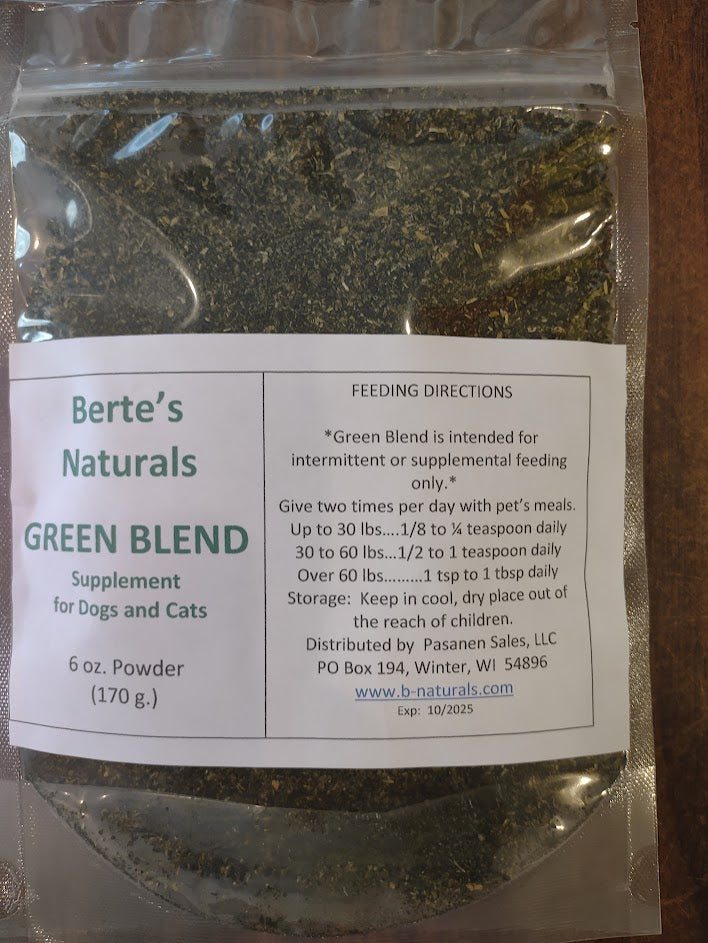 Berte's Green Blend Sea Vegetation Minerals and Vitamins for Dogs, Cats and Birds Berte's Green Blend Sea Vegetation Minerals and Vitamins for Dogs, Cats and Birds